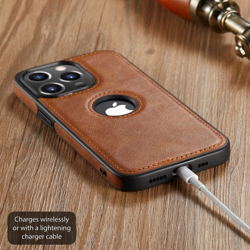 Funda delgada de cuero de lujo delgada a prueba de golpes para iPhone 15 14 13 12 Pro Max - Imagen 6 de 9