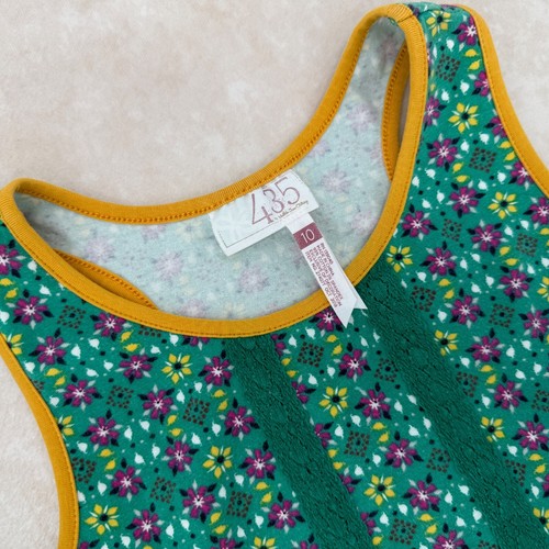 MATILDA JANE Brilliant Daydream Colorful Arrays Green Knit Tank Top Size 10 - Picture 2 of 3