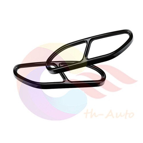 ✈ Cubierta de tubo de escape de acero inoxidable negro brillante para Mercedes W223 Clase S 18-23 - Imagen 8 de 10