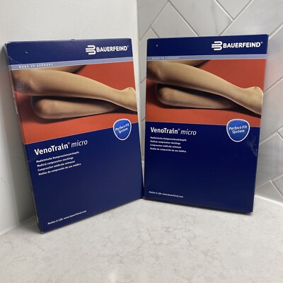 Bauerfeind VenoTrain Micro, Caramel & Black - Small Plus Long Brand New