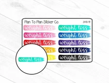 2410-19~~Weight Loss Notes Page Header Planner Stickers