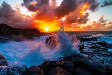 Digital Image Photo Picture Wallpaper Background Desktop Scenery Rock Sunset