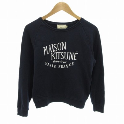 Maison Kitsune Sweat Sweatshirt Print Long Sleeve S Navy HO Used 
