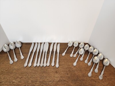 22 PCS Vintage AMC Creon Stainless Flatware Silverware Japan SPOONS, KNIVES
