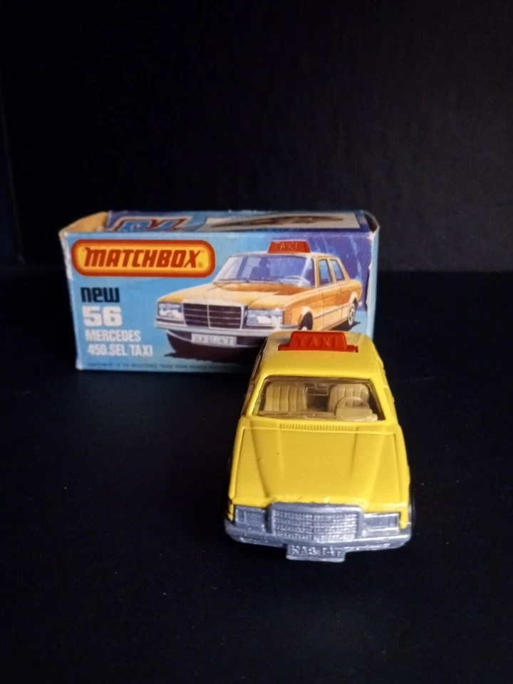 Matchbox #56 Mercedes 450 SEL Taxi 1979 In Original K Type Box - Image 4 of 4