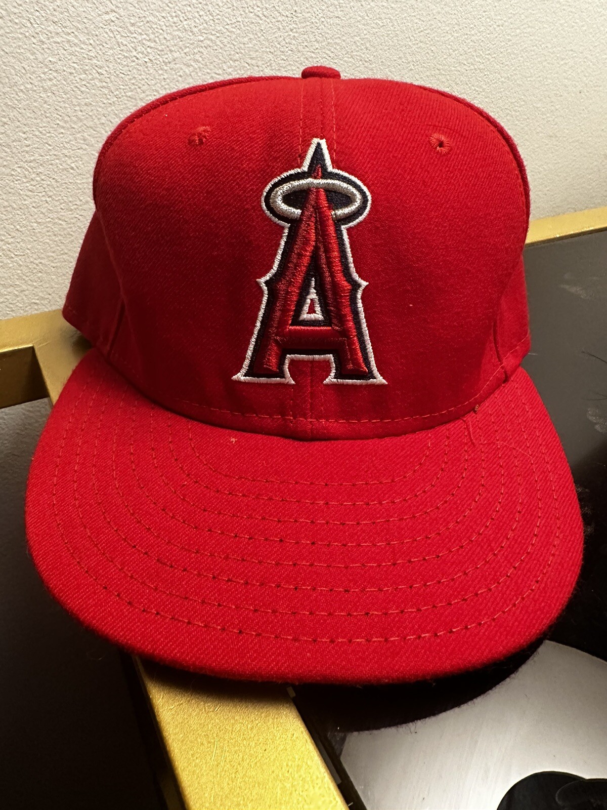 Los Angeles Angels Hat Cap New Era Size 7 1 8 Fitted On Field Made USA los-angeles-angels-hat-cap-new-era-size-7-1-8-fitted-on-field-made-usa