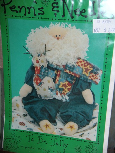 PENN'S & NEEDLES ~ TO BE JOLLY ~ 15" WEIHNACHTSMANNMUSTER UNGESCHNITTEN - Bild 3 von 3