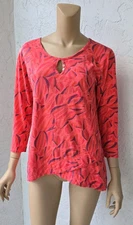 Fresh Produce Vibrant Poppy Tumbled Petals Jordan Tunic Top Shirt Women's XS