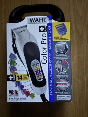 Haircutting Kit with 14 Guards Color Pro Plus - Color Coded - Wahl-NEW