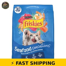 Friskies Dry Cat Food Seafood Sensations 30 lb Bag 1.77 per gallon