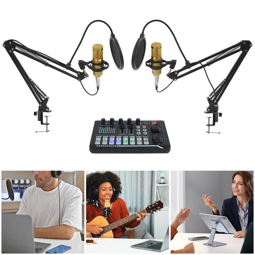 Podcast Equipment Bundle, F998 Live Sound Card with BM800 Condenser Microphone - 第 24/24 張圖片