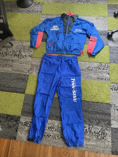 Salomon, Vintage Finn Sisu Salomon Fischer Nordic Ski Windbreaker Track Suit Men's Large