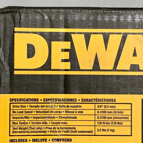 DEWALT DCF883M2 20V MAX Li-ion 3/8 pulgadas llave de impacto inalámbrica con anillo de cerdo y bolsa - Imagen 3 de 4