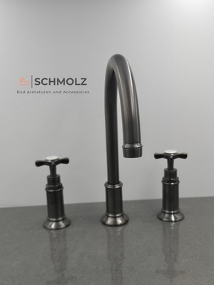 Hansgrohe AXOR Montreux 3-Loch Waschtischarmatur Brushed Black Chrom - 16513340