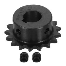 25 Chain Roller Sprocket 12mm Bore 37.5mm OD, 17 Tooth with Set Screws