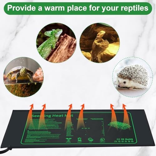 Confezione da 8 Tappetini Termici per Piantine - 10x20,75 Pollici Impermeabile Idroponico Riscaldatore per I - Foto 7 di 8
