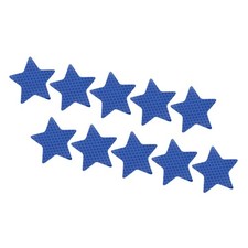 10 Pack Reflective Stickers 2.36 x 2.36 Inch Warning Star Reflector Blue
