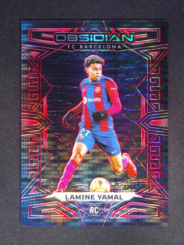 2023-24 Panini Obsidian Lamine Yamal #152 Electric Etch Red Pulsar /49