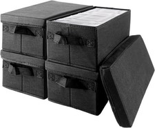 4 Stück CD Aufbewahrungsbox CD Boxen Aufbewahrung für 36 CDs DVD Aufbewahrung...