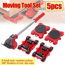 5Pcs Heavy Furniture Lifter Lifting Easy Moving Slider Mover Tool Set Removal US