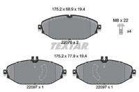 Textar Bremsbelagsatz, Scheibenbremse 2207601 FüR MERCEDES-BENZ