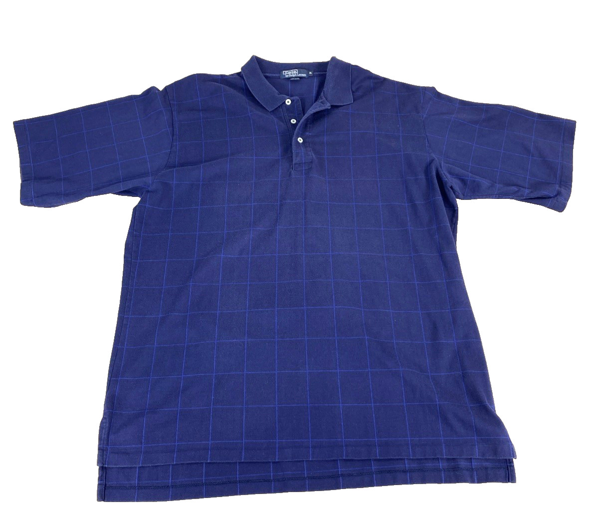 RARE VTG Polo Ralph Lauren Polo Shirt Men’s XL Blue PONY ON SLEEVE Made in USA