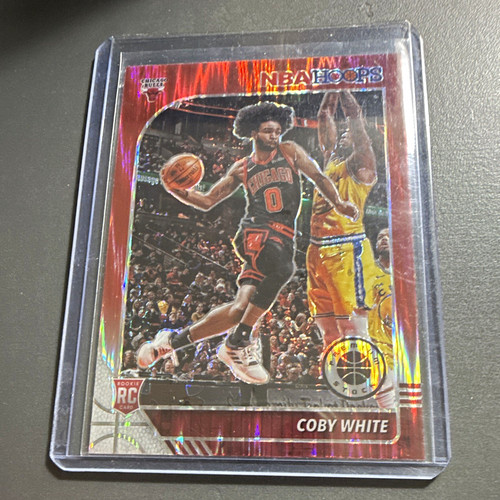 Panini 2019-20 NBA Hoops Premium Stock Coby White RC Red Flash Prizm #204 Bulls