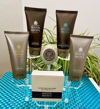 Molton Brown London 6pc Travel Set 1.7oz Bath Body + Bonus Pouch & Vanity Kit