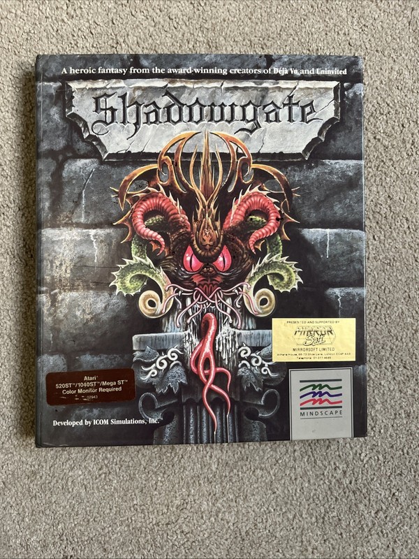 Shadowgate By Mindscape ~ Original Boxed Atari ST Game VGC