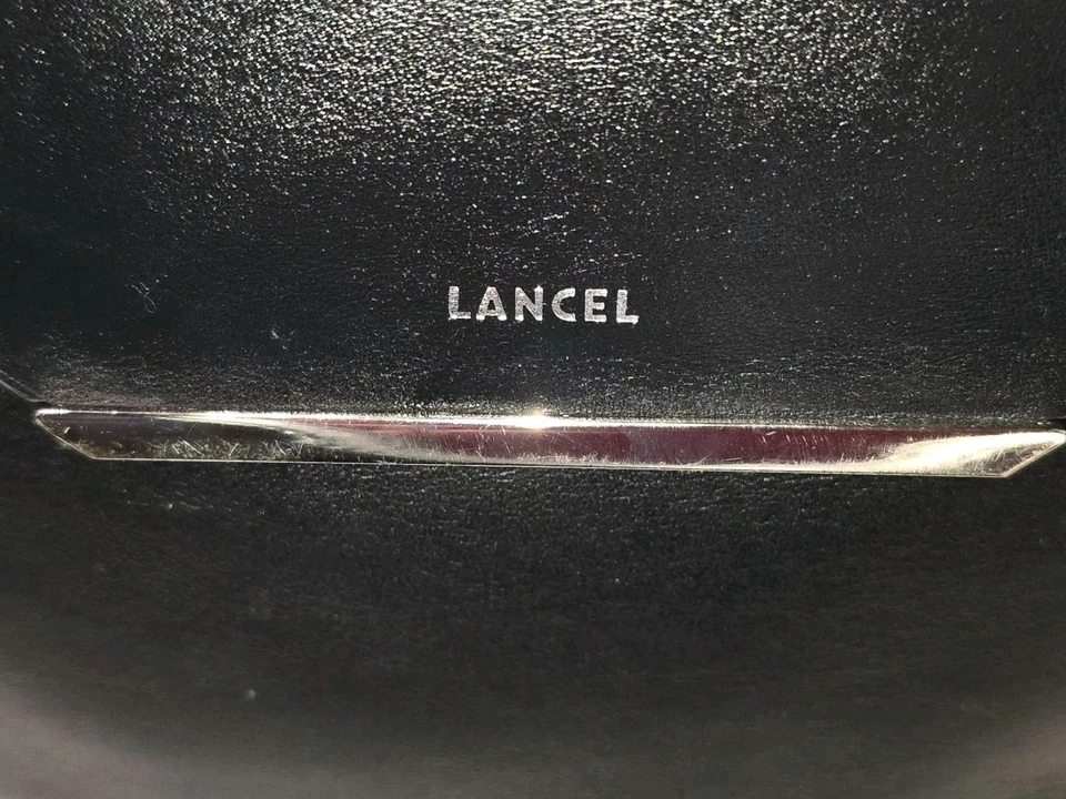 Bolso de Mano LANCEL 1876 Sobre Cuero Negro N Blanco L Grande Bolso Shopper Foto 4 de 4