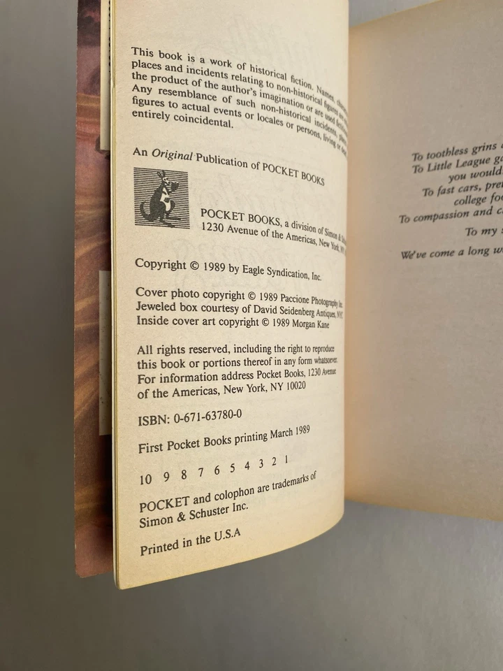 A Kingdom of Dreams by Judith McNaught (1988) Pocket 1st Printing - Image 4 of 4