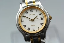 Vintage [Near MINT] SEIKO Lucent 1F21-0A30 Roman Dial Quartz Ladies Watch JAPAN