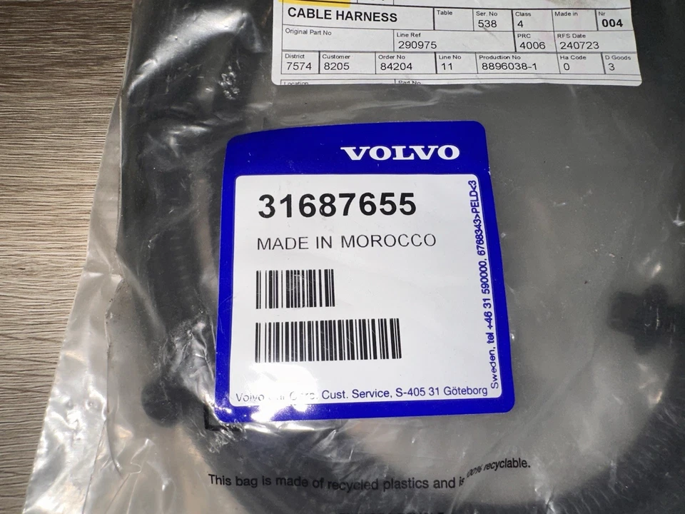 Volvo XC60/XC90/S60/S90/V60/V90 2016-2025 SENSOR ABS OEM 31687655 Foto 2 de 2