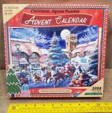 1008 Piece Christmas Advent Calendar Jigsaw Puzzle Red Box