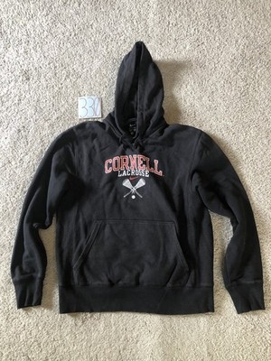 Nike Cornell University Lacrosse Hoodie Men s Size M Black Pullover New York