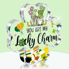 Irish St Patricks Day Decorations, Irish Blessing Four Leaf Clover Decoration...
