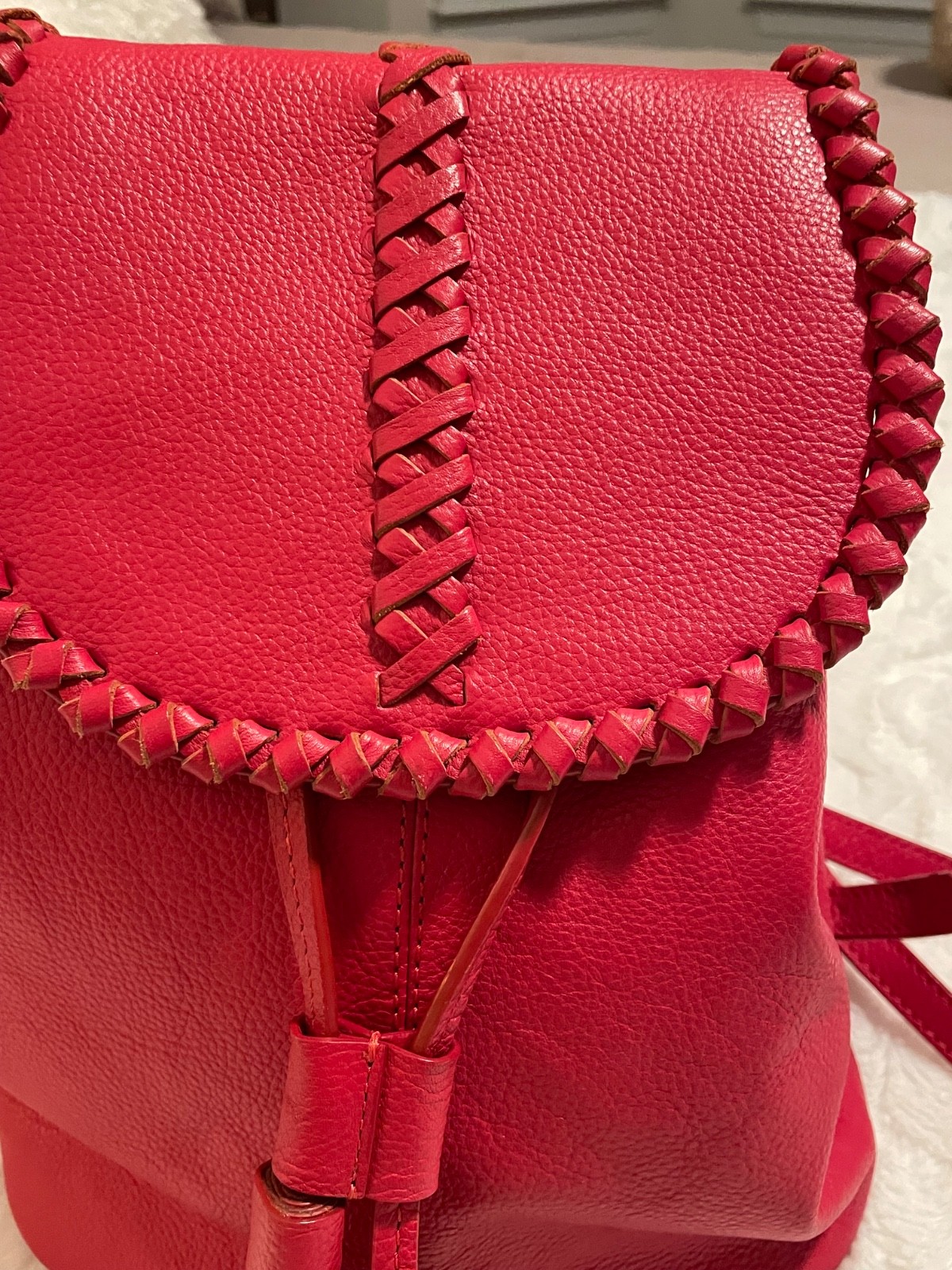 Jack Rogers Red Backpack - EUC - image 4