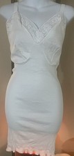 Calida Women’s White Lace Trim Tank Cami 50 New