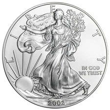 2002 $1 American Silver Eagle 1 oz Brilliant Uncirculated