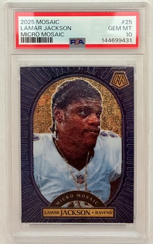 Lamar Jackson #25 2025 Panini Mosaic Micro card
