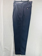 Mens Black Pleated Pants Size 36 100 Cotton NWT
