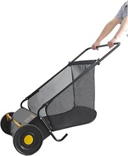 Lawn Sweeper, 26 in Leaf & Grass Collector with 7 cu. ft. Hopper Bag, Adjustable