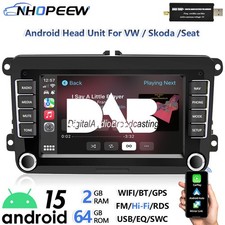 DAB+ 7" Android Car Stereo Carplay GPS For VW Golf MK5 6 Polo Passat Jetta Radio