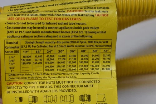 Jones Stephens G72140 48" Stainless Steel Gas Connector Tool Yellow ODX48 - Picture 5 of 6