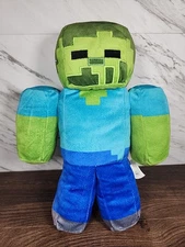 Minecraft Zombie Steve Creeper Green Plush Stuffed Doll Mojang 12”