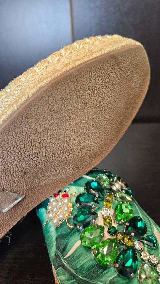 Alpargatas CHINAS Lavandería Hayden Floral Verde, Talla 7.5 Foto 2 de 4