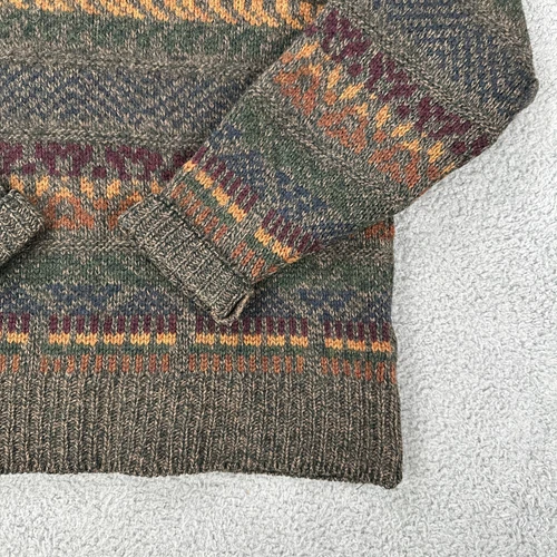 Vtg American Eagle 100% Shetland Wool Sweater Women Medium Fair Isle Nordic - Picture 13 of 19