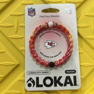Medium KANSAS CITY CHIEFS *LOKAI BRACELET WATER FROM MT. EVEREST - Image 1 of 4