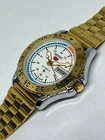 Vintage Automatic Seiko Refurbished White Dial Day / Date Men's Wrist Watch SS