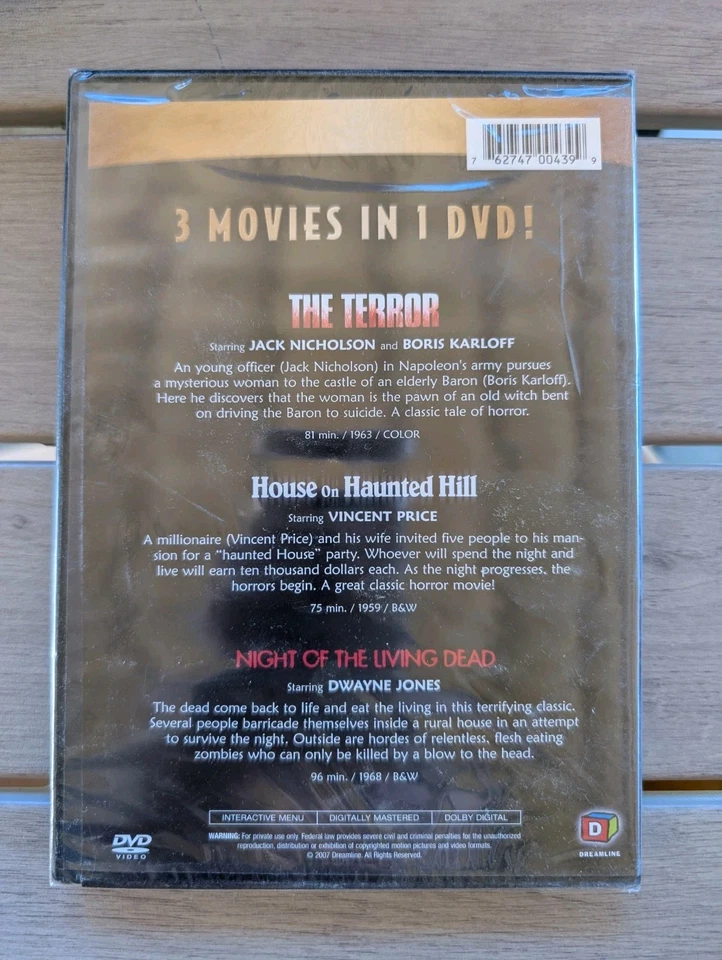 Terror, House On Haunted Hill, Night of The Living Dead - DVD - Buy 2 Get 1 Free - Image 2 of 2